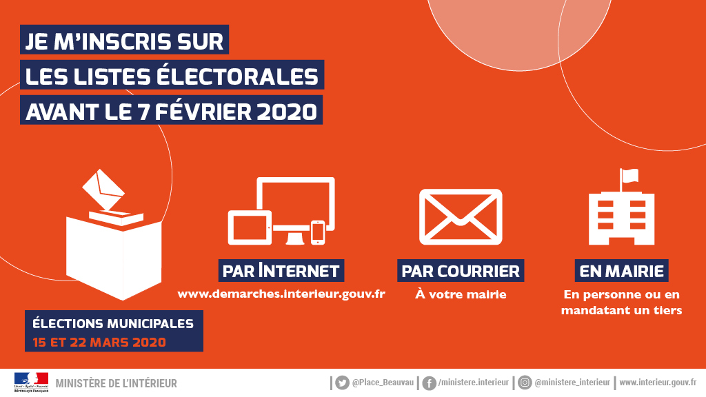 Je m’inscris sur les listes électorales